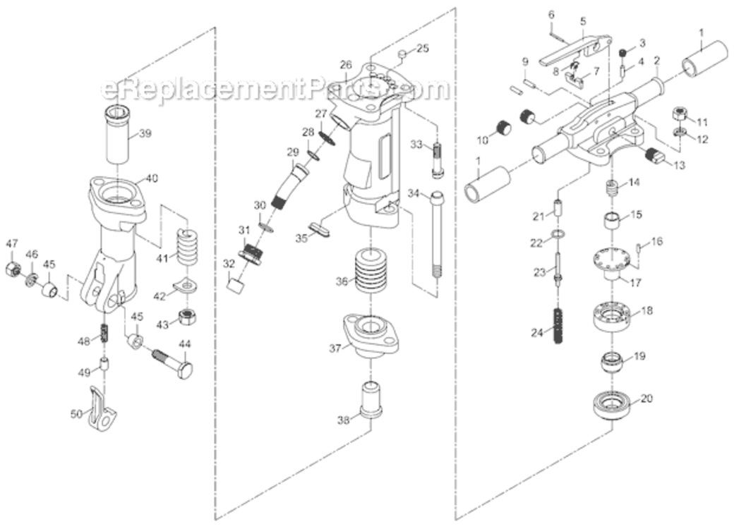 Page A Diagram and Parts List for JPB-90  Jet Hammer
