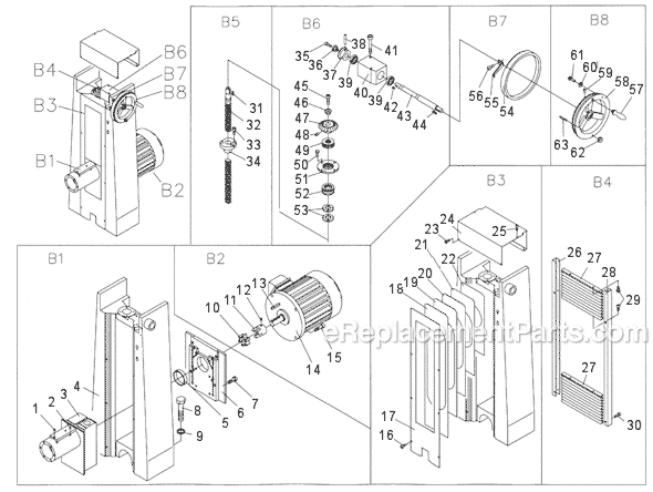 Page C Diagram and Parts List for JPSG-618M1 414519 Jet Bench Grinder