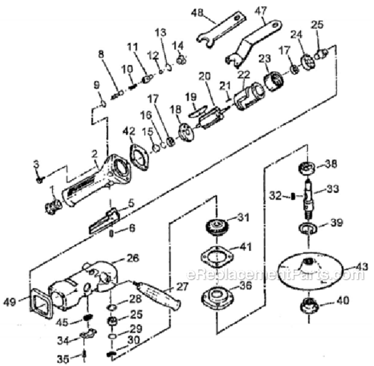 Page A Diagram and Parts List for JSG-0470  Jet Sander Polisher