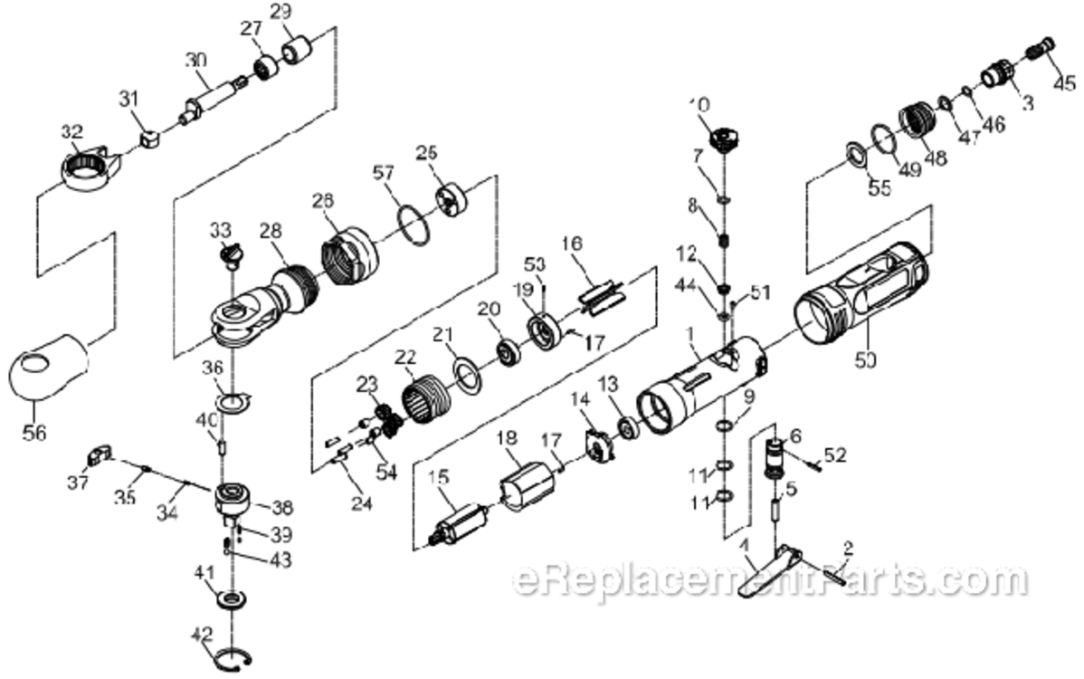 Page A Diagram and Parts List for JSM-3430  Jet Wrench