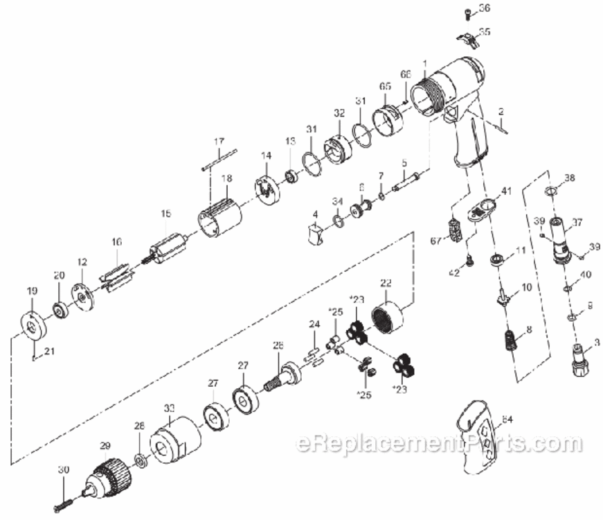 Page A Diagram and Parts List for JSM-7572  Jet Drill