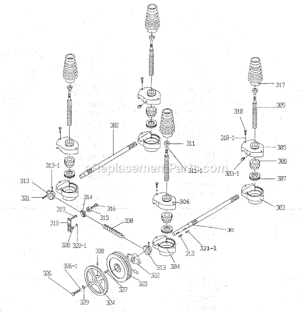 Page B Diagram and Parts List for JWB-37P  Jet Sander Polisher