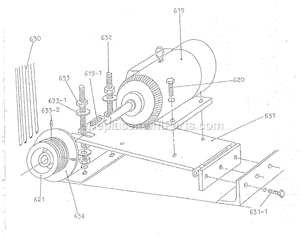 Page G Diagram and Parts List for JWB-37P  Jet Sander Polisher