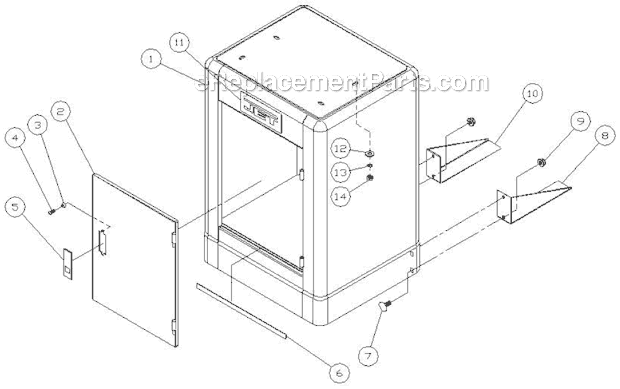 Page B Diagram and Parts List for JWBS-14DXPRO  Jet Band Saw
