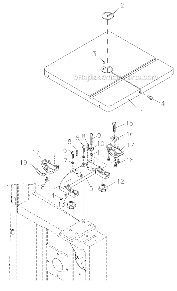 Page D Diagram and Parts List for JWBS-16B 708749B Jet Band Saw