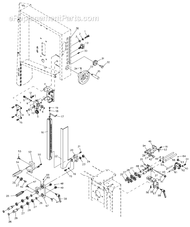 Page C Diagram and Parts List for JWBS-20QT-5 710755B Jet Band Saw