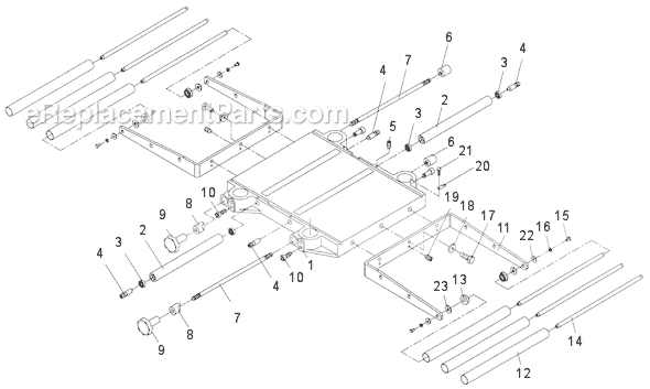 Page C Diagram and Parts List for JWP-15DX 708538 Jet Planer Jointer