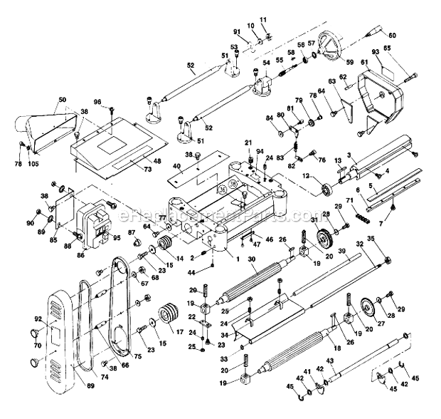 Head_Assembly Diagram and Parts List for JWP-15HO  Jet Planer Jointer