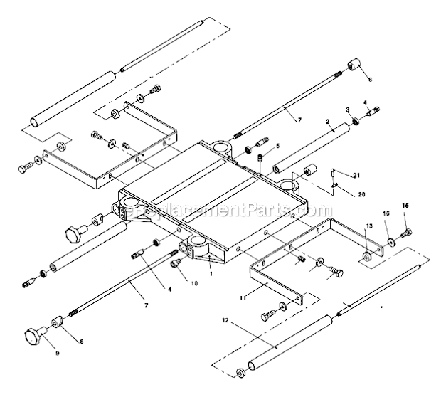 Table_Assembly Diagram and Parts List for JWP-15HO  Jet Planer Jointer
