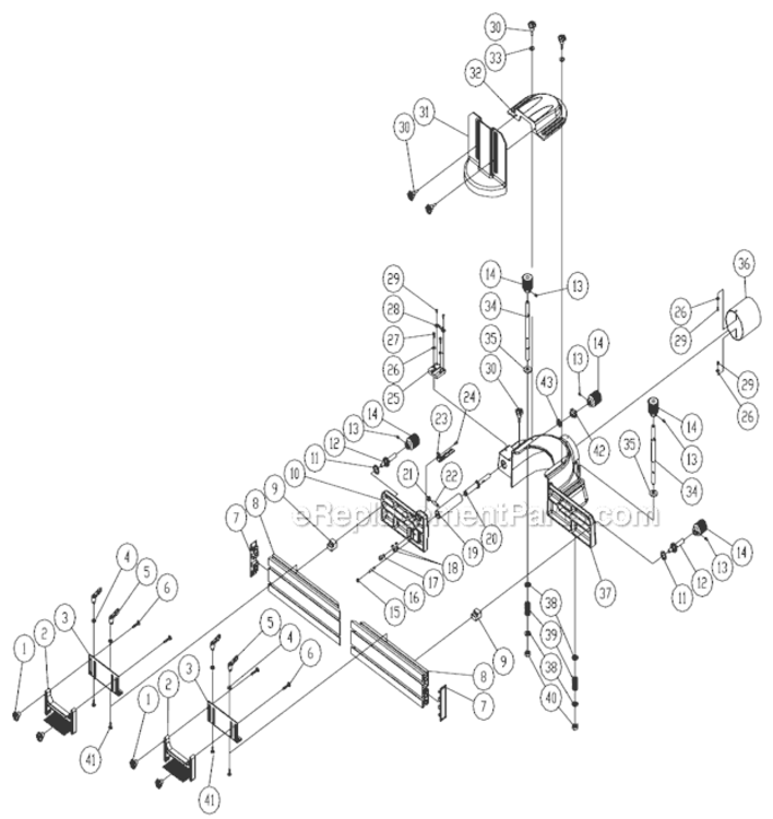 Page B Diagram and Parts List for JWS-35X Series Jet Shaper