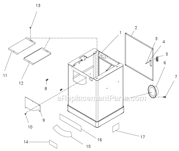 Page B Diagram and Parts List for JWSS-10CS 708781 Jet Table Saw