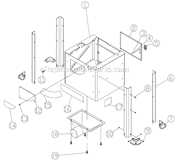 Page B Diagram and Parts List for JWSS-10LFR 708770 Jet Table Saw