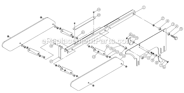 Page C Diagram and Parts List for JWSS-10LFR 708770 Jet Table Saw