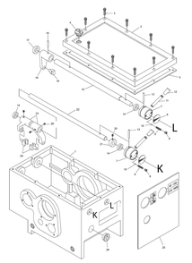Fig-21 Diagram and Parts List for E-1236VS 892317 Jet Lathe