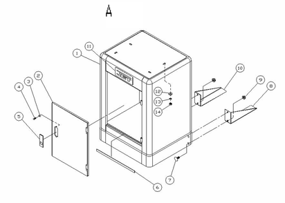 Fig-1 Diagram and Parts List for 710116K  Jet Table Saw
