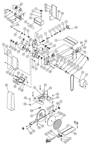 Model J-4200a Belt And Disc Sander Assembly Diagram and Parts List for 414602 J-4400A Jet Sander