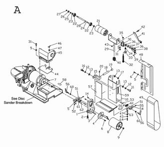 Fig-1 Diagram and Parts List for 708597K  Jet Sander Grinder