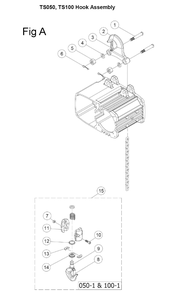 Fig-1 Diagram and Parts List for 140233K  Jet Hoist & Winch