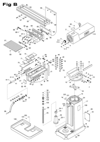 Fig-3 Diagram and Parts List for 698083  Jet Mill