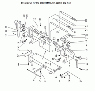 Page 1 Diagram and Parts List for 756026-SR-2236M  Jet Metal Work & Weld