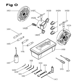 Part Location Diagram of BDB919-1402A Jet Reverse Jaws Set (3 Pcs)