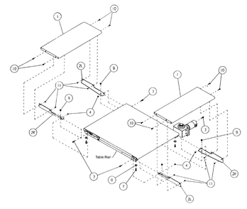 Fig-0 Diagram and Parts List for 98-2201  Jet Tool Stand & Cart