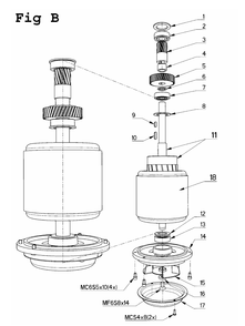 Fig-2 Diagram and Parts List for J-A2608-1 354027 Jet Drill Press