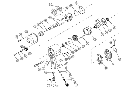 Fig-0 Diagram and Parts List for J-1700P 505983 Jet Wrench