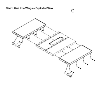 Fig-3 Diagram and Parts List for 708492K  Jet Table Saw