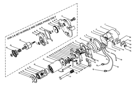 Trolley Diagram and Parts List for 272710 1ET-1C Jet Hoist & Winch