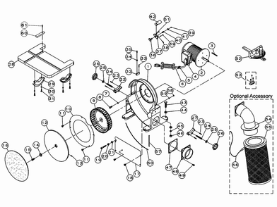 Fig-0 Diagram and Parts List for 708432K  Jet Sander Grinder