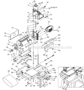 Part Location Diagram of 40-0304 Jet Bracket- Tension Rollers