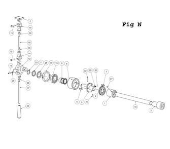 Fig-19 Diagram and Parts List for E-1236VS 892322 Jet Lathe