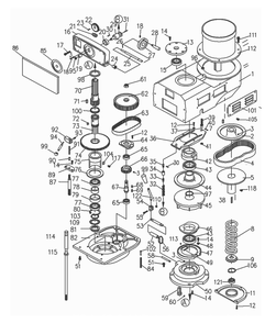 Fig-0 Diagram and Parts List for JTM-1054R 691921 Jet Mill