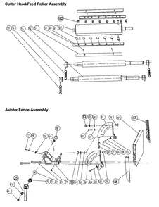 Fig-6 Diagram and Parts List for 707400  Jet Planer Jointer