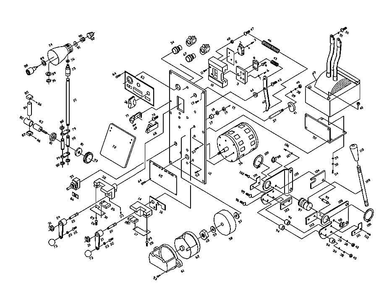 Welder, Shear And Work Lamp Assemblies Diagram and Parts List for VBS-3612  Jet Band Saw