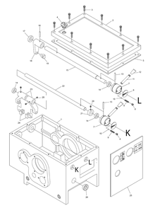 Fig-21 Diagram and Parts List for E-1236VS 892305 Jet Lathe