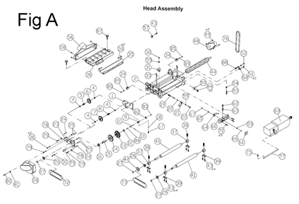Fig-1 Diagram and Parts List for 722130  Jet Planer Jointer