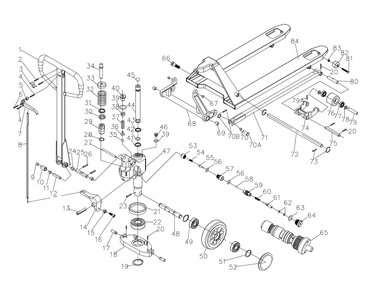 Page 1 Diagram and Parts List for 140800  Jet Hand Truck & Dolly