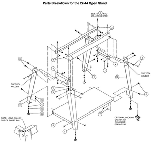 Page 1 Diagram and Parts List for 609004-22-44  Jet Sander