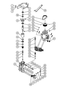 Frame And Motor Diagram and Parts List for 1280102C PM2700 Jet Shaper