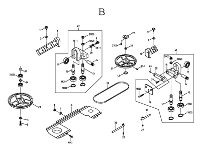 Fig-2 Diagram and Parts List for 414453  Jet Table Saw
