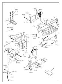 Fig-3 Diagram and Parts List for 424463  Jet Table Saw