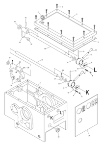 Fig-21 Diagram and Parts List for E-1236VS 892308 Jet Lathe