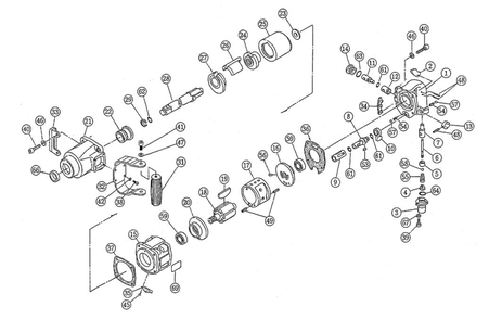 Fig-0 Diagram and Parts List for J-2000D 505974 Jet Wrench
