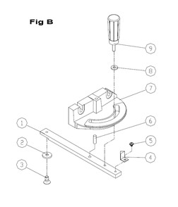 Fig-7 Diagram and Parts List for 714750  Jet Table Saw