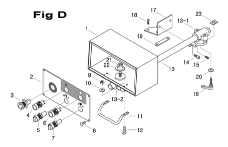 Fig-1 Diagram and Parts List for 698112  Jet Mill