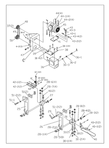 Fig-2 Diagram and Parts List for 424465  Jet Table Saw