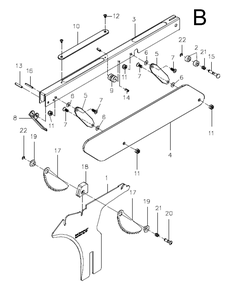 Fig-2 Diagram and Parts List for 708679PK  Jet Table Saw