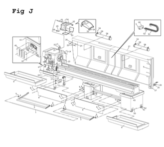 Fig-17 Diagram and Parts List for EGH-1880 892606 Jet Lathe